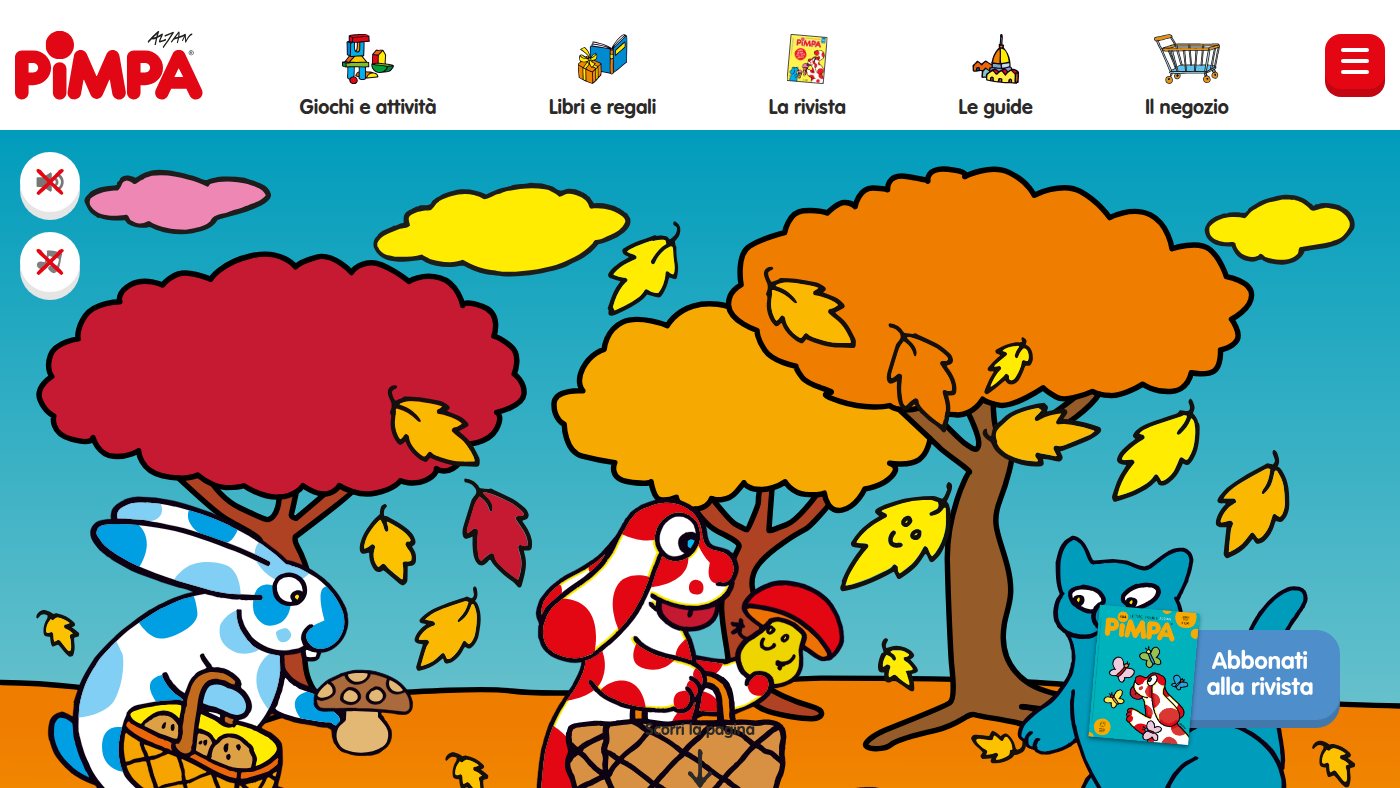 The home page of pimpa.it