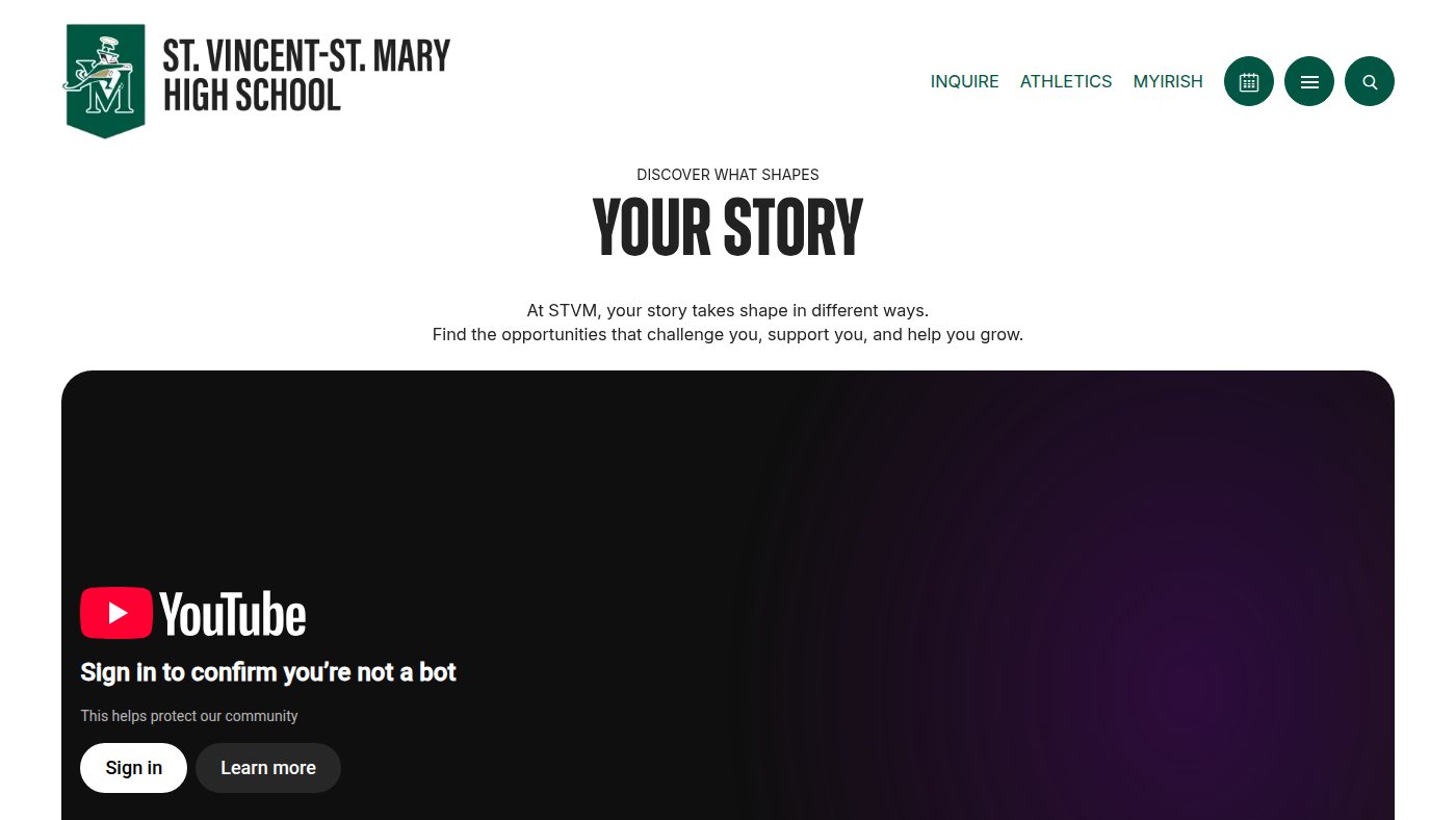 The home page of stvm.com