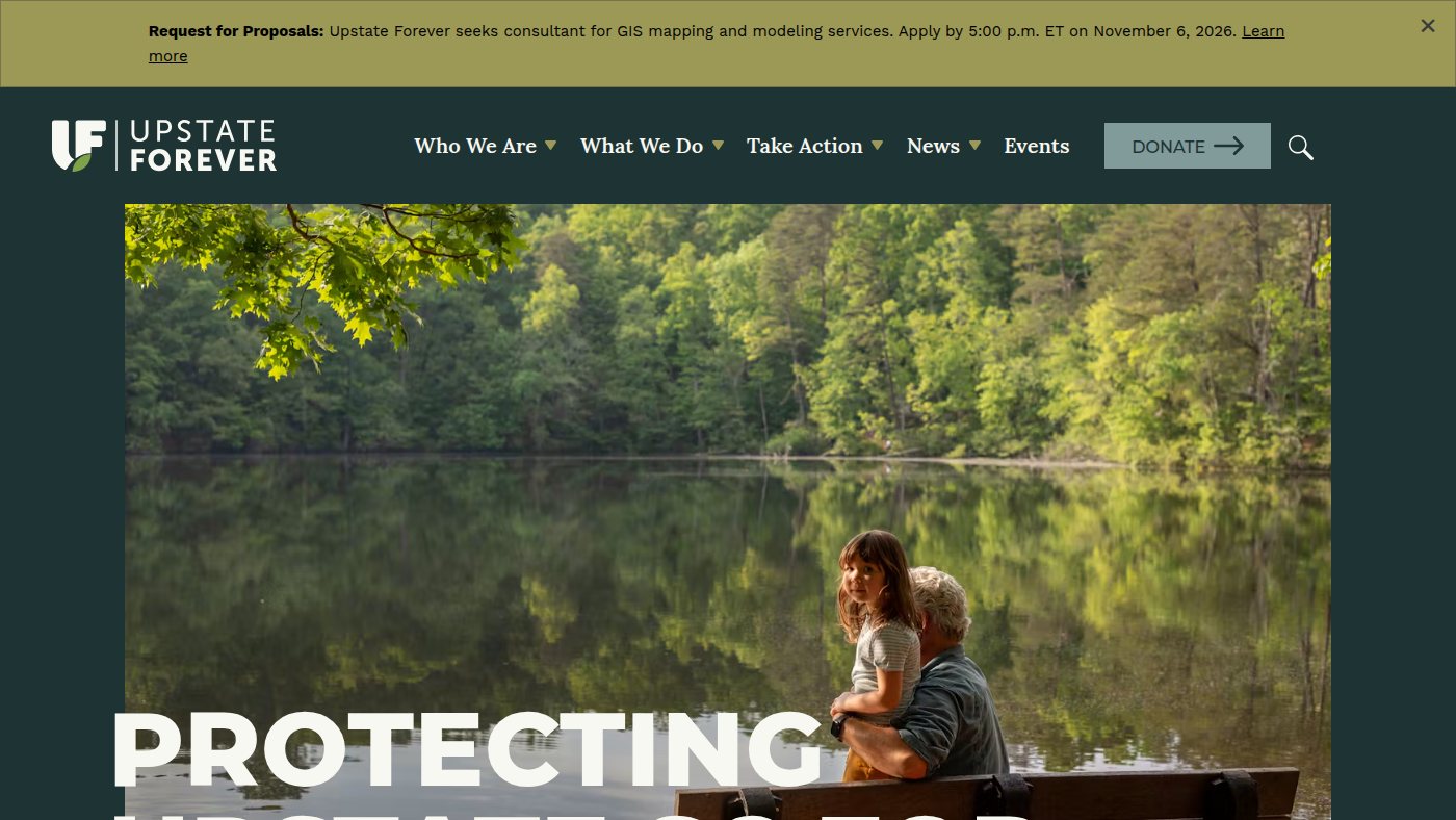 The home page of upstateforever.org