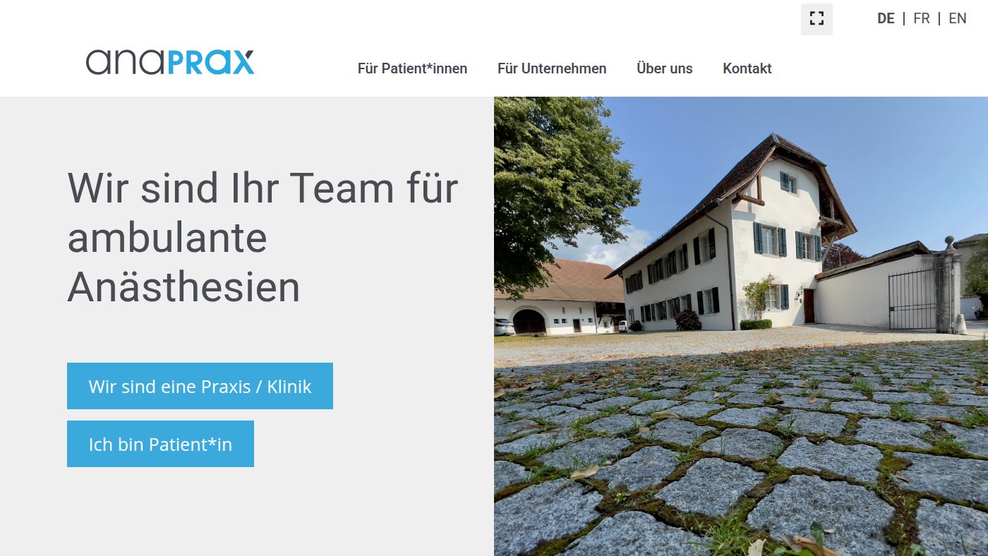 The home page of anaprax.ch