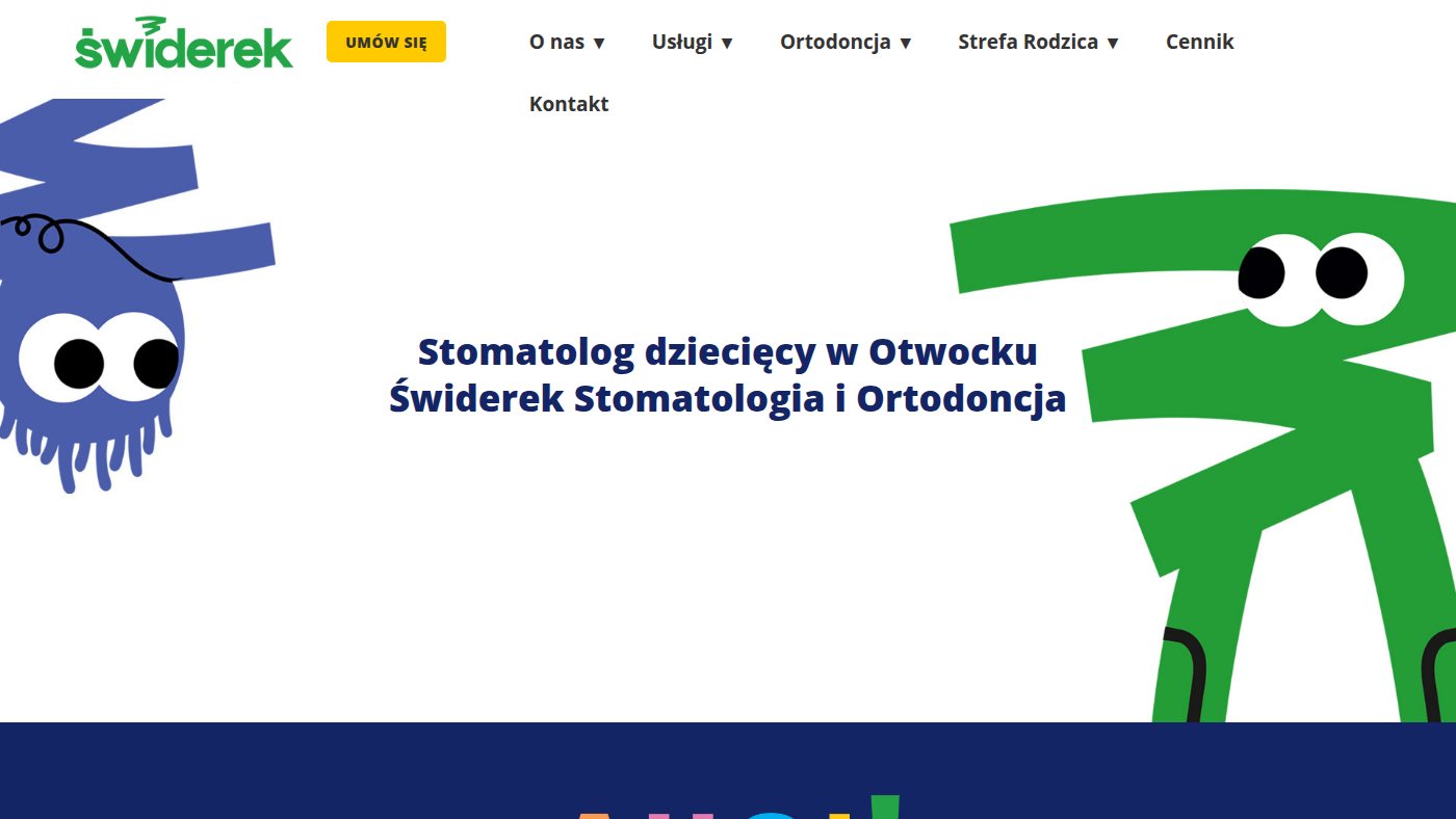 The home page of swiderek.com.pl