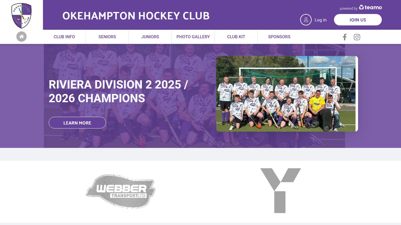 The home page of okehamptonhockeyclub.co.uk