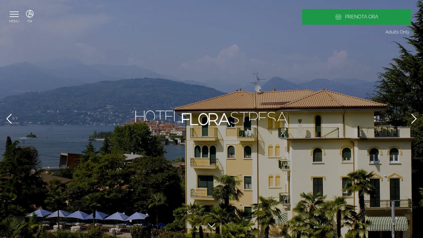 The home page of hotelflorastresa.com
