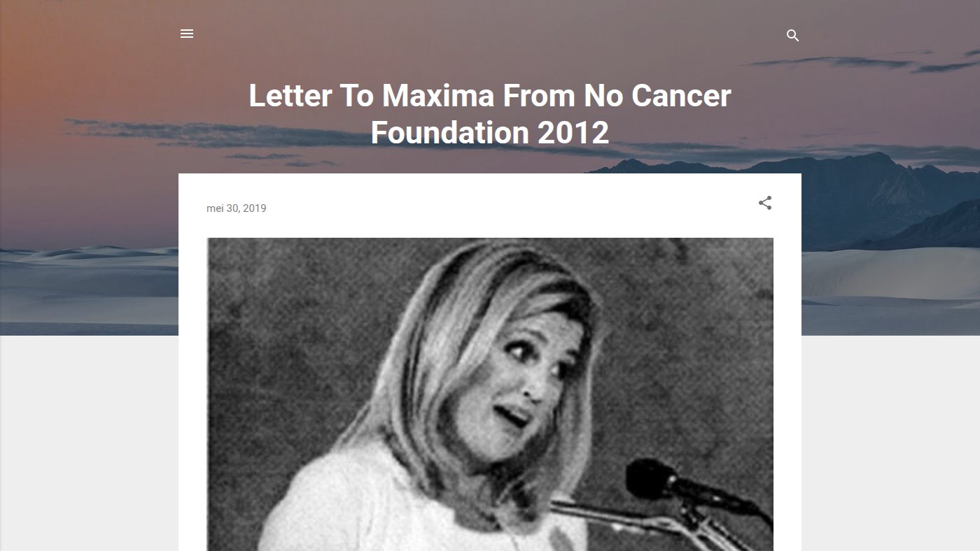The home page of lettertomaxima.blogspot.com