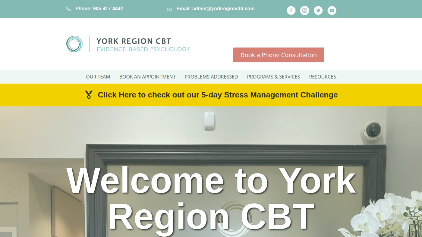 The home page of yorkregioncbt.com