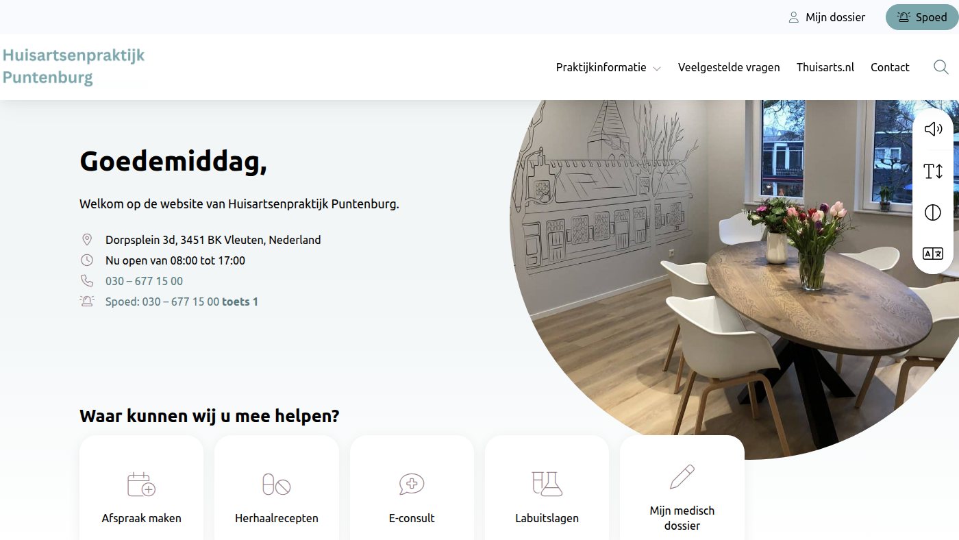 The home page of praktijkpuntenburg.nl
