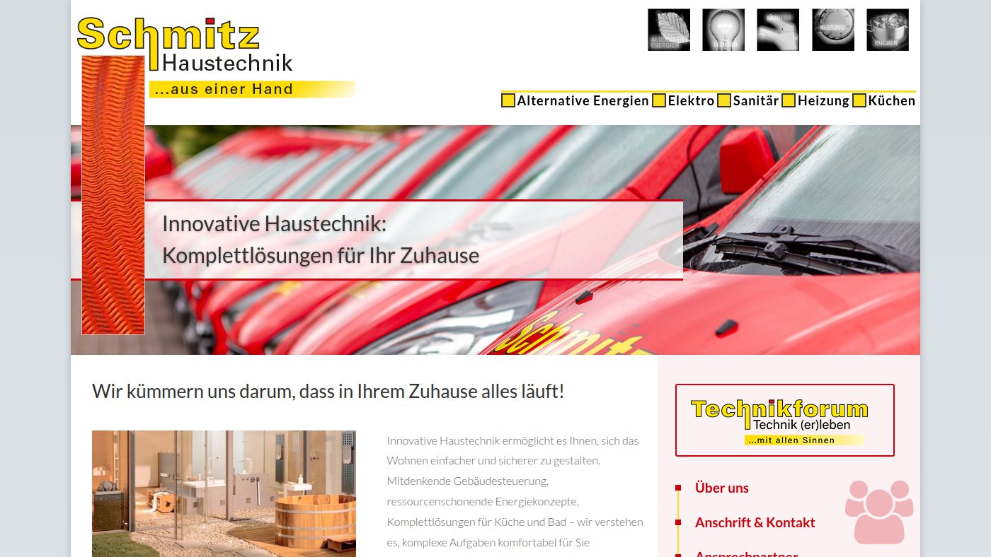 The home page of schmitz-haustechnik.de