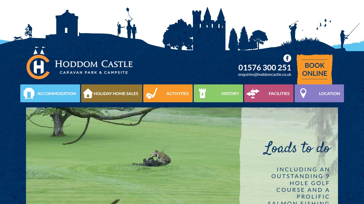 The home page of hoddomcastle.co.uk