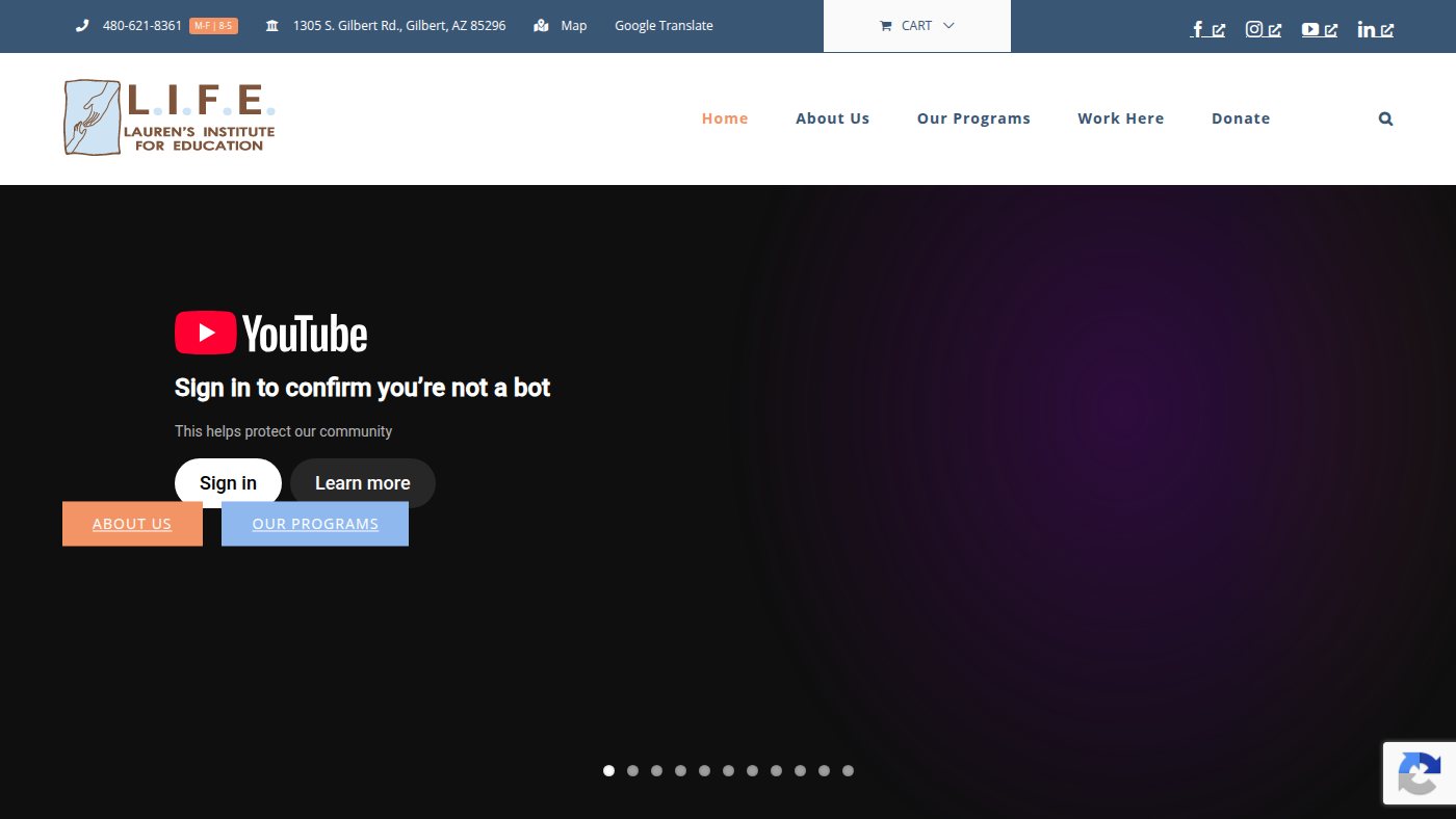 The home page of laurensinstitute.org