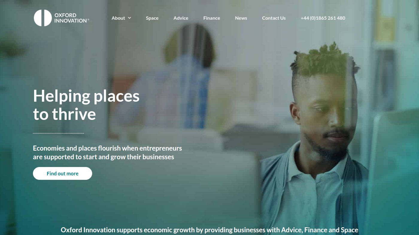 The home page of oxfordinnovation.co.uk