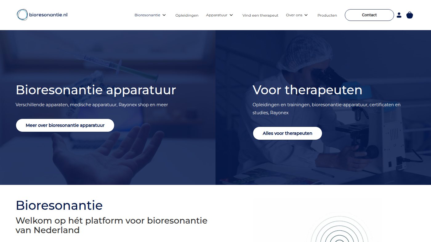 The home page of bioresonantie.nl