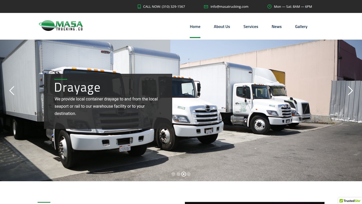The home page of masatrucking.com