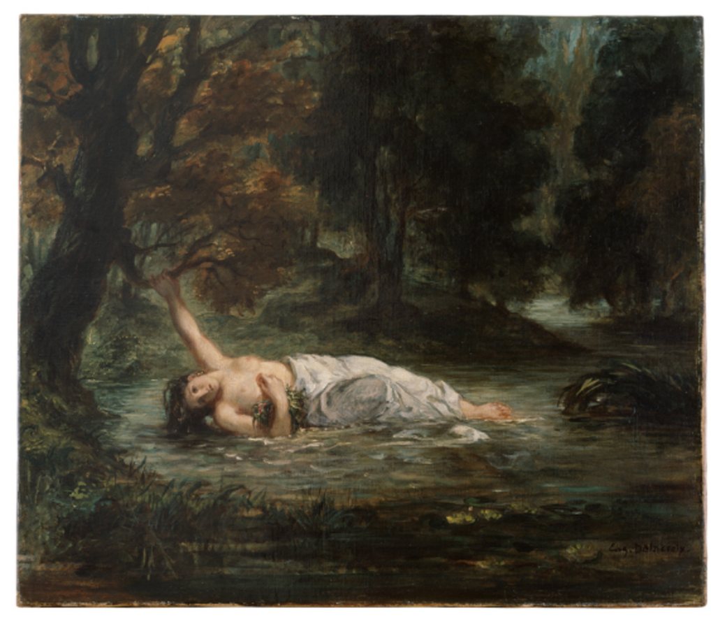 Eugène Delacroix, La morte di Ofelia, 1844