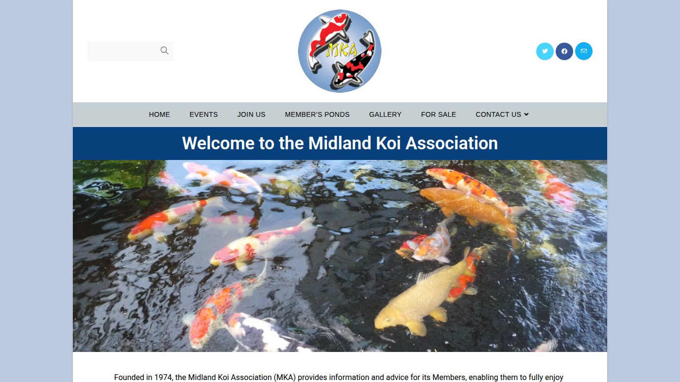 The home page of midlandkoi.co.uk