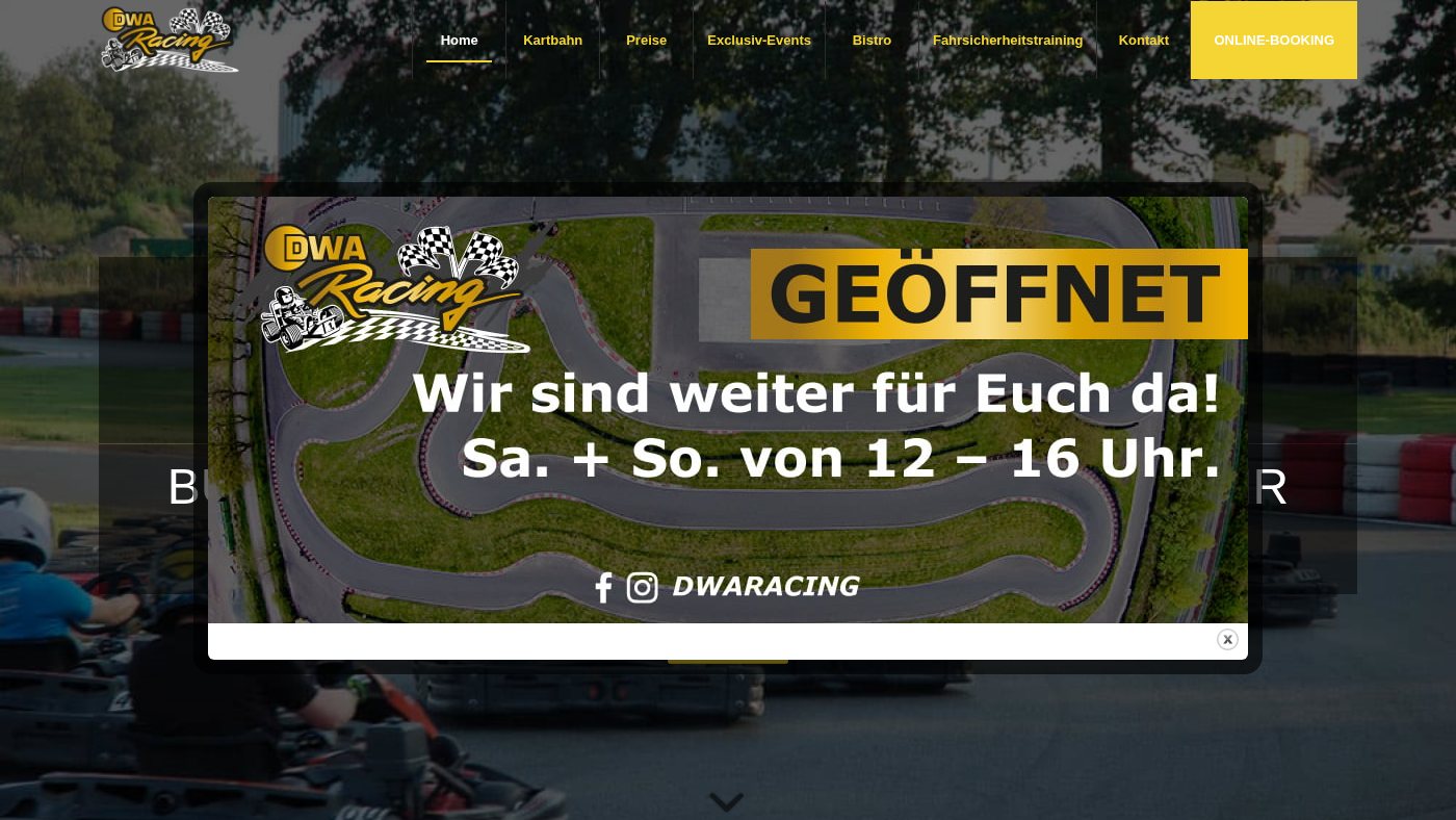 The home page of dwa-racing.de