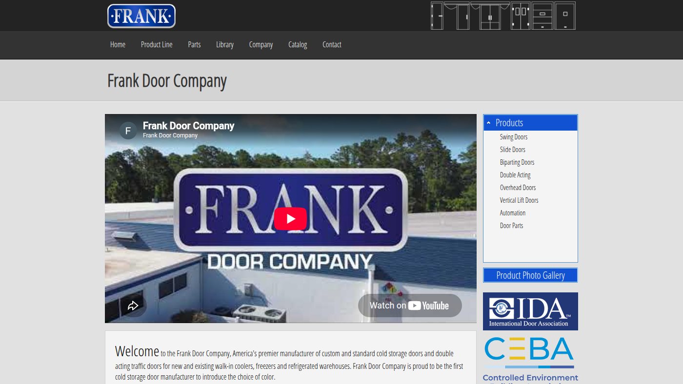 The home page of frankdoor.com