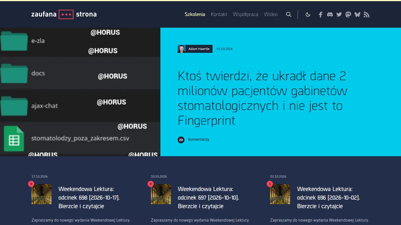 The home page of zaufanatrzeciastrona.pl