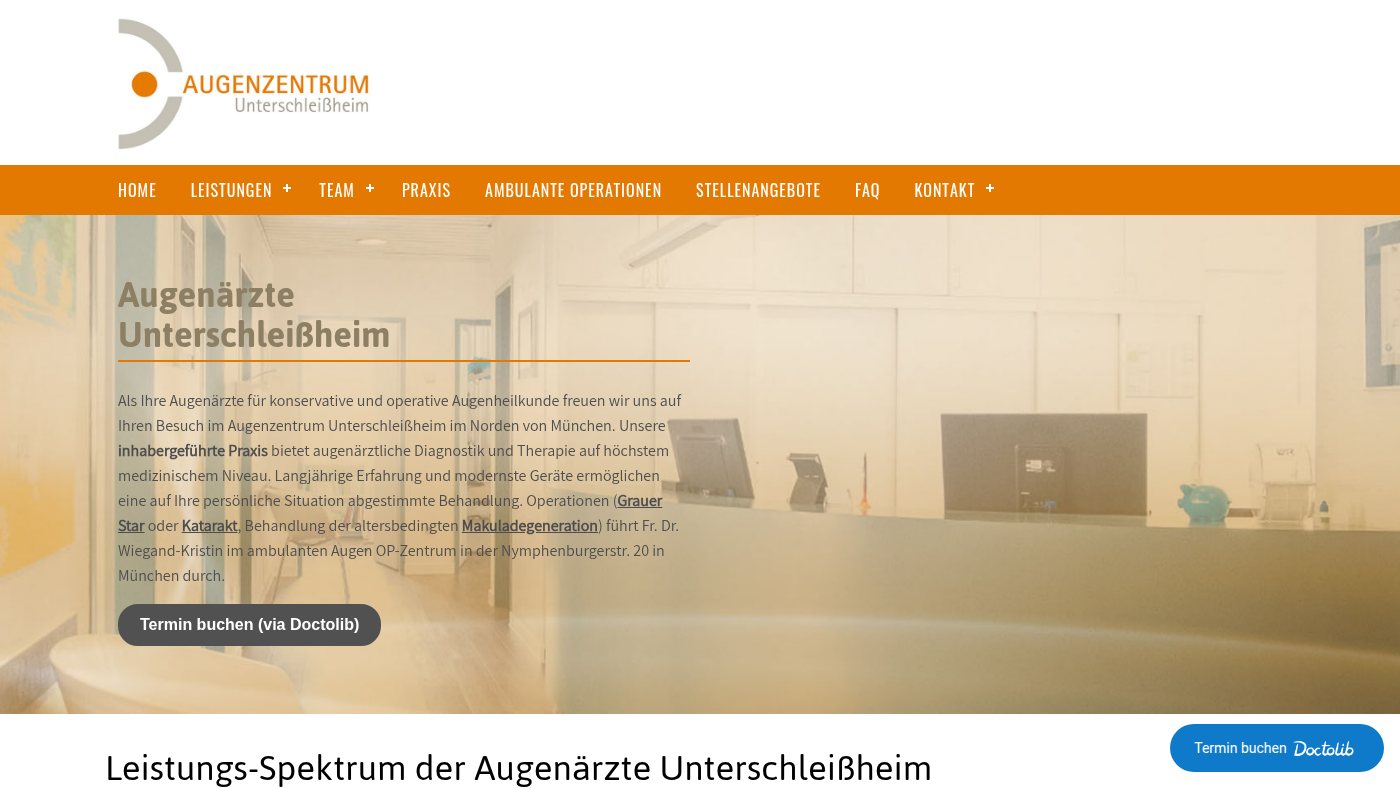 The home page of augenzentrum-ush.de