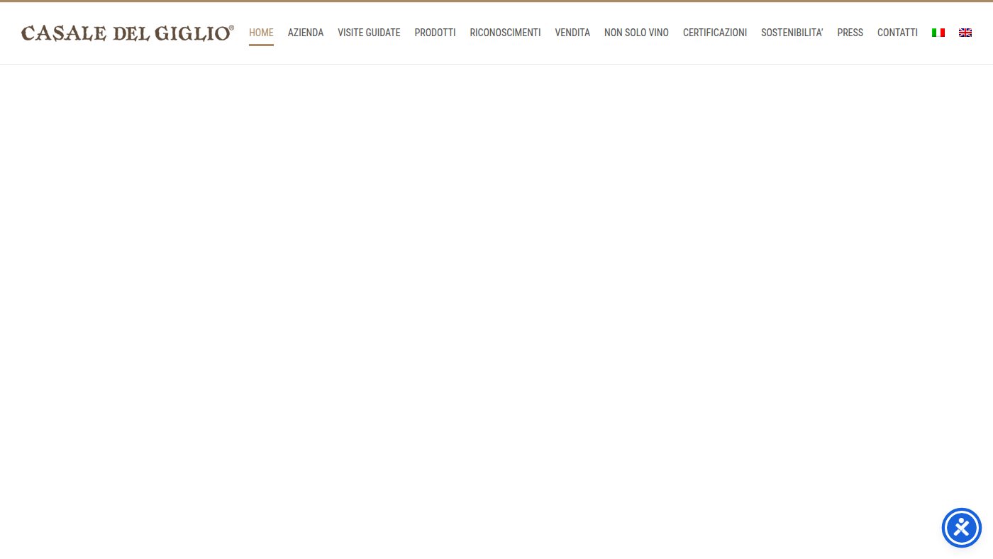 The home page of casaledelgiglio.it
