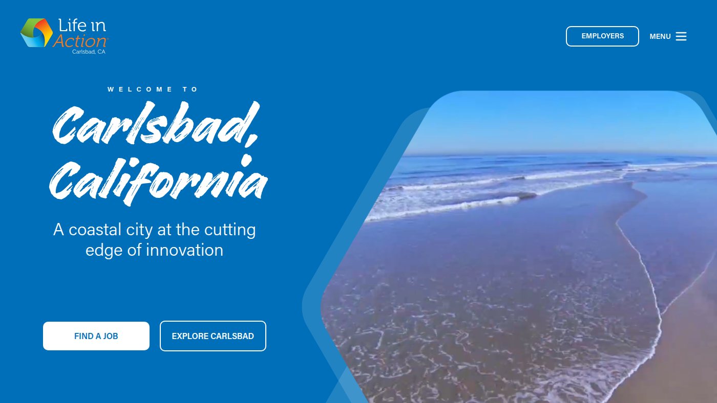 The home page of carlsbadlifeinaction.com