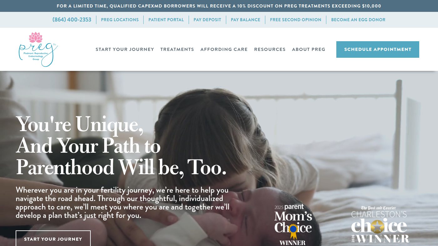 The home page of pregonline.com
