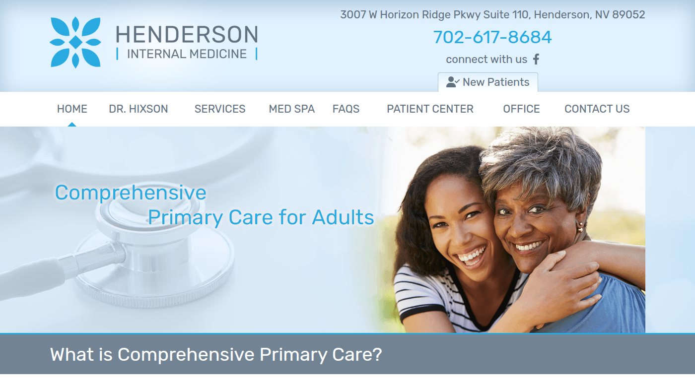 The home page of hendersoninternalmedicine.com
