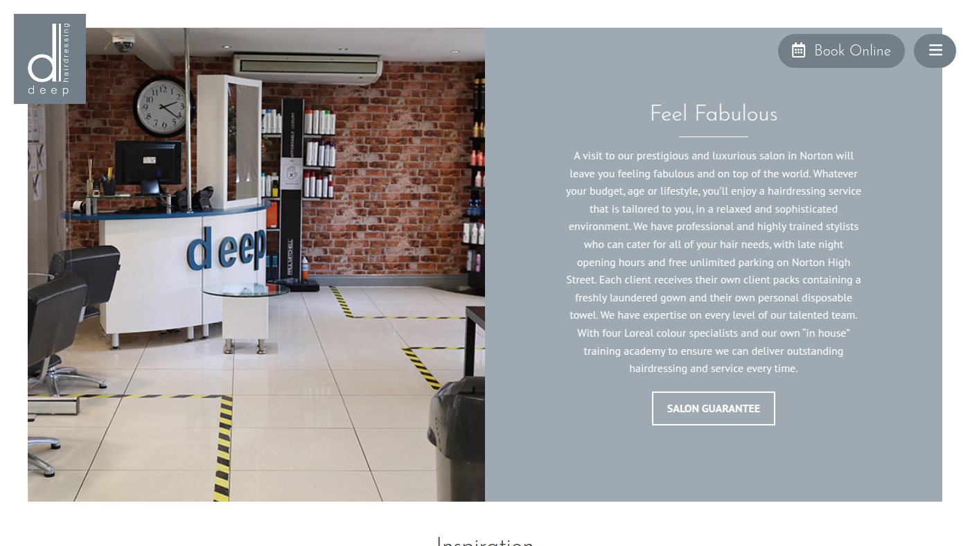 The home page of deephairdressing.com