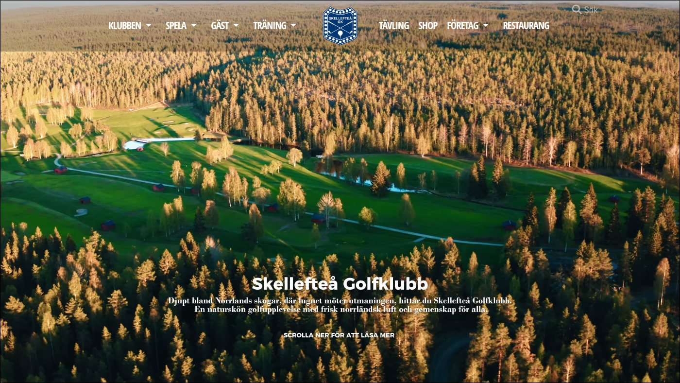 The home page of skellefteagolf.se