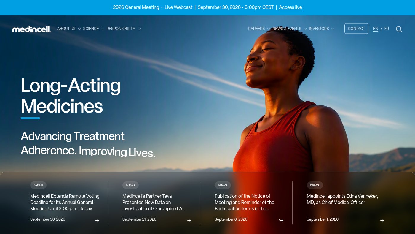 The home page of medincell.com