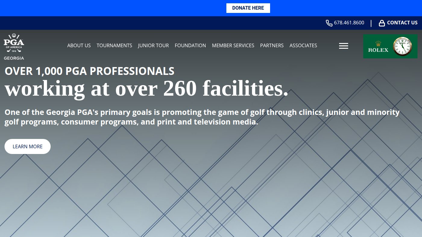 The home page of georgiapga.com