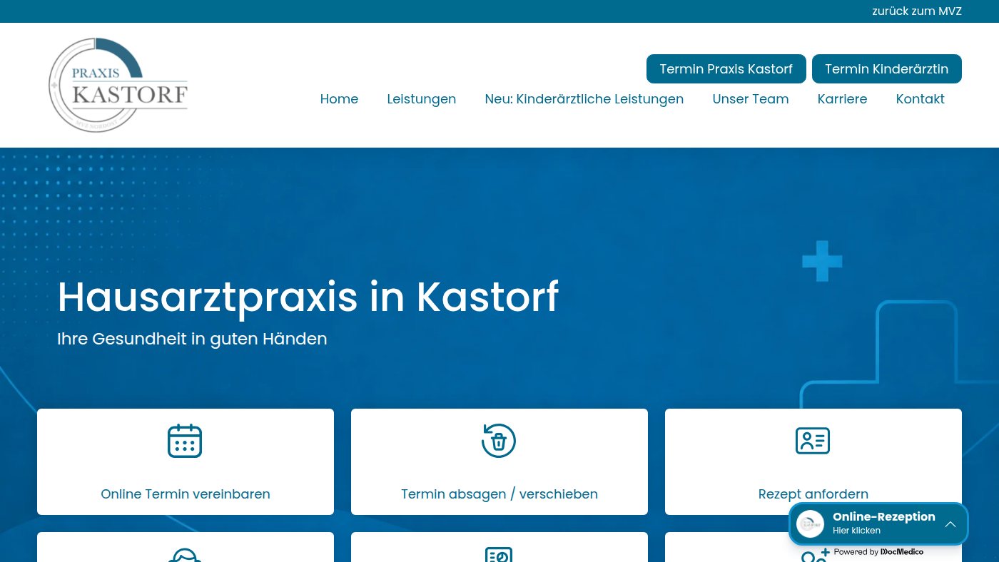 The home page of praxis-kastorf.de