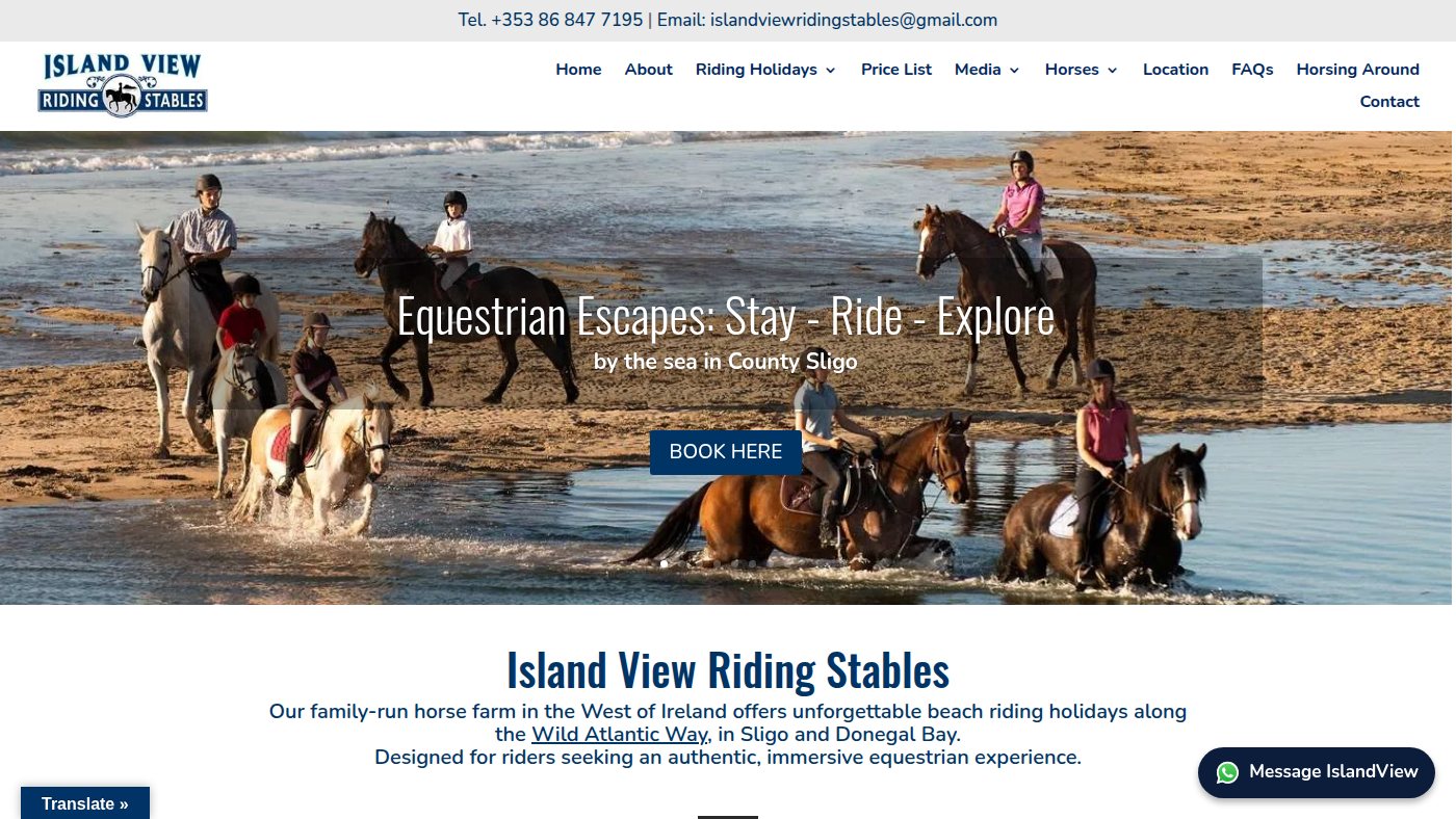 The home page of islandviewridingstables.com