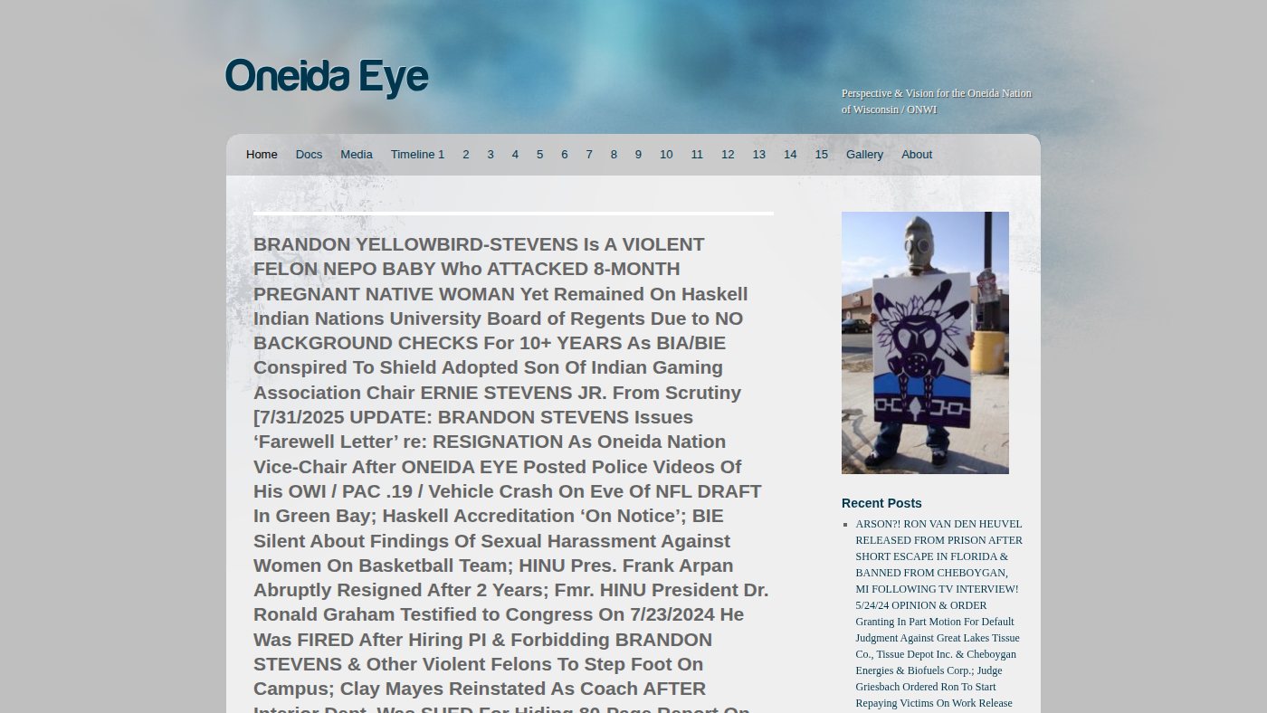 The home page of oneidaeye.com