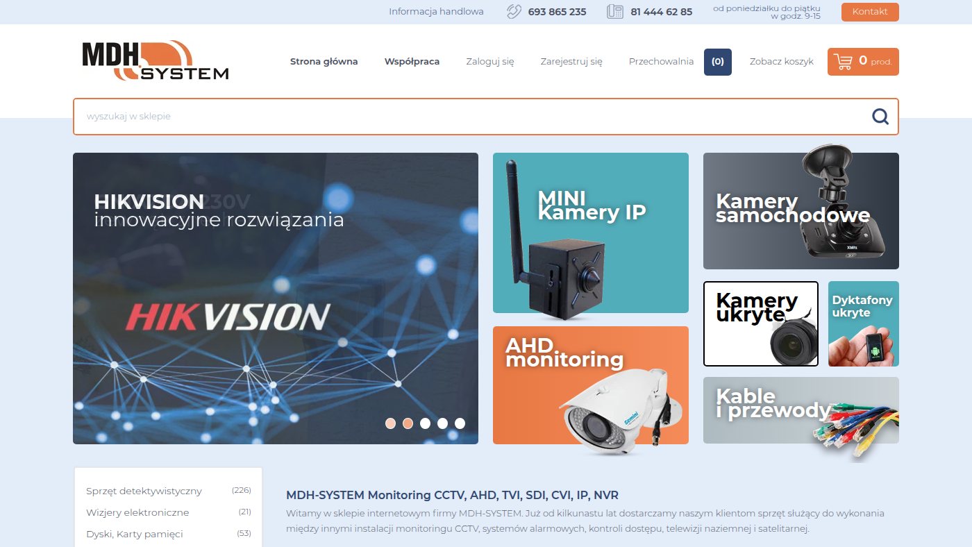 The home page of mdh-system.pl