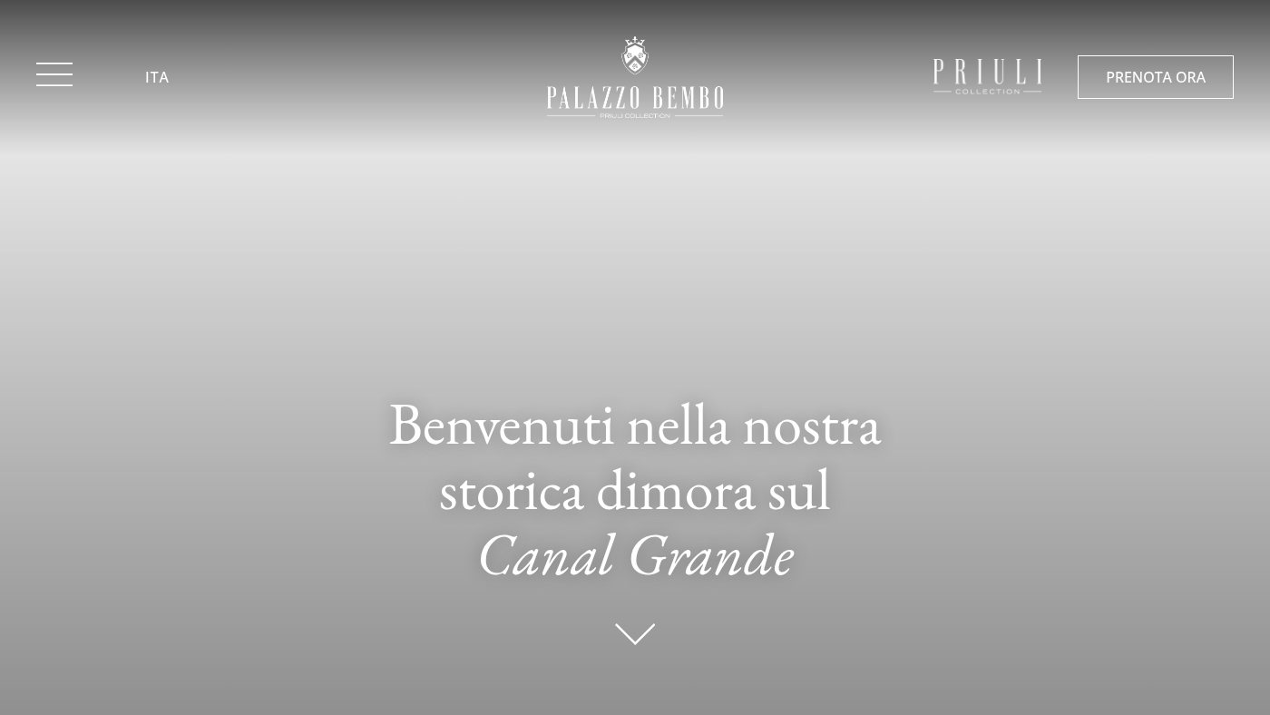 The home page of palazzobembo.com