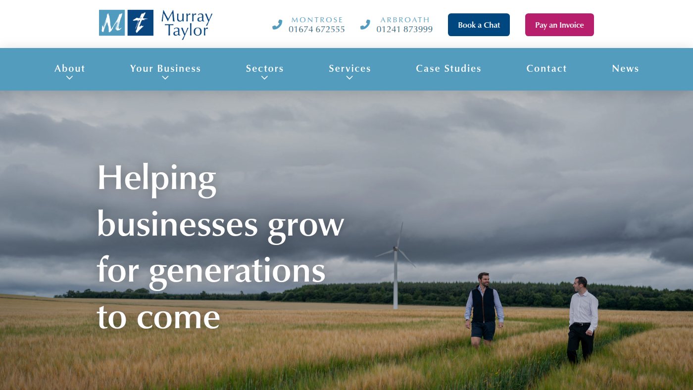 The home page of murray-taylor.com