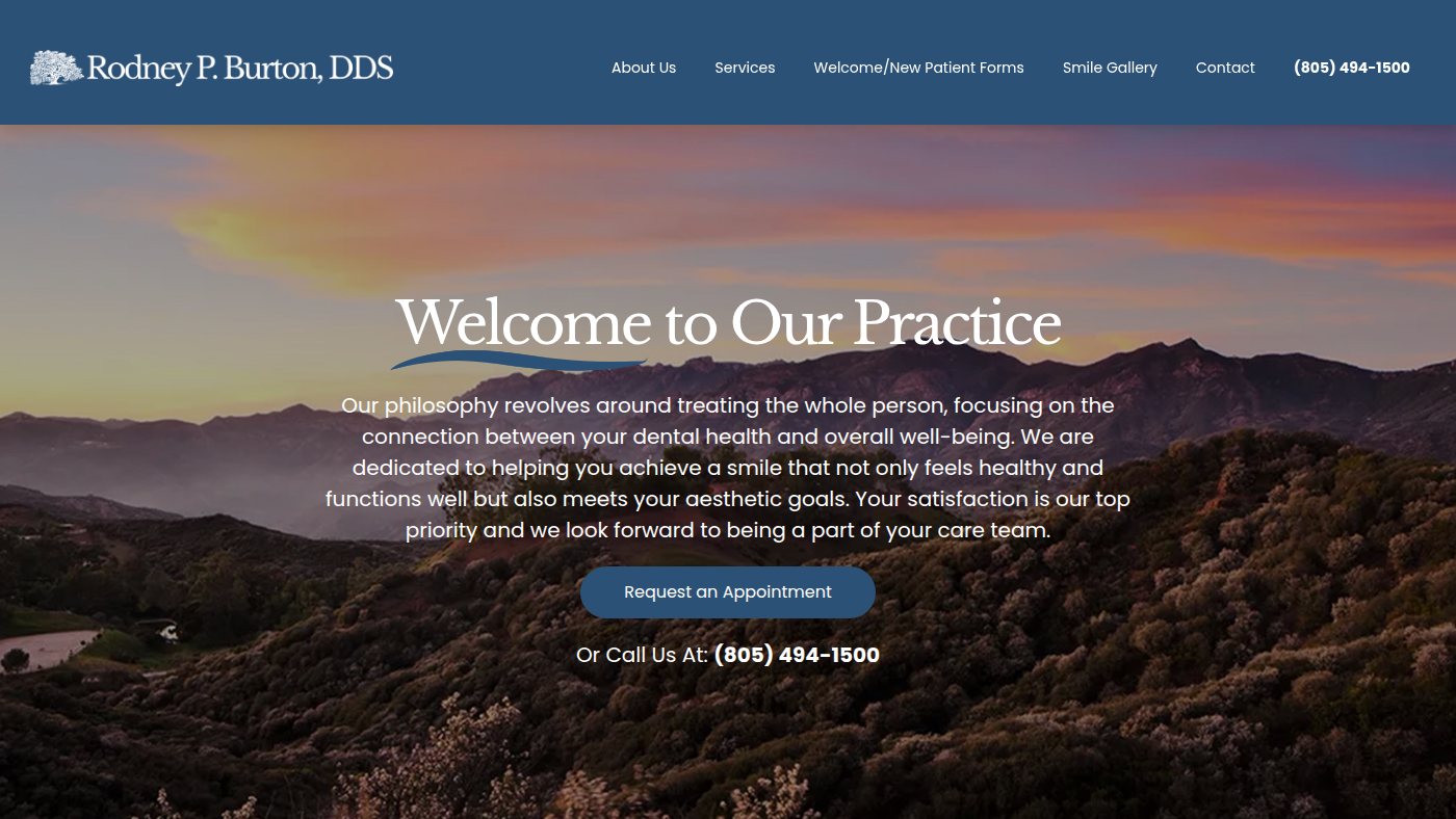 The home page of oakssmile.com