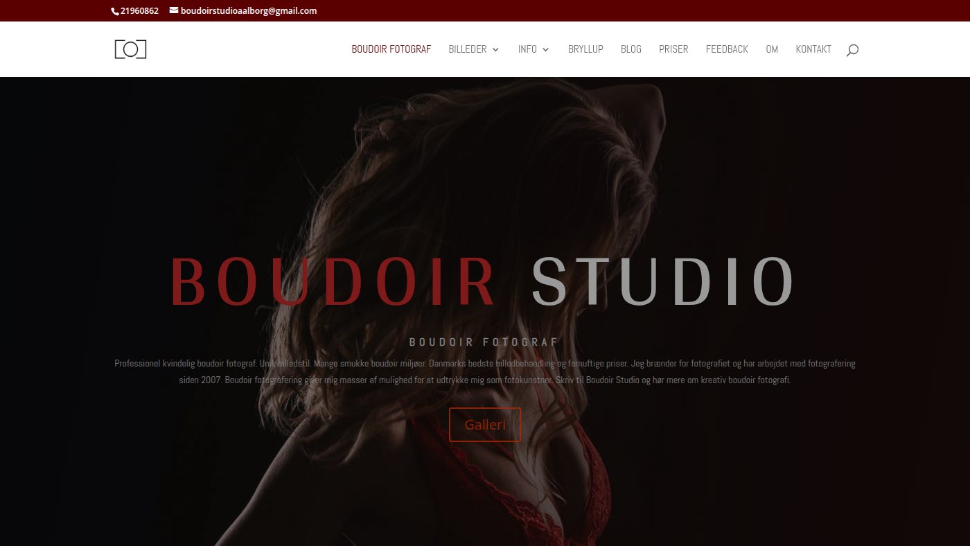The home page of boudoirstudio.dk
