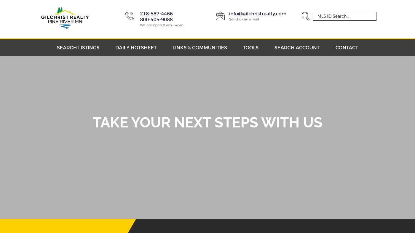 The home page of gilchristrealty.com