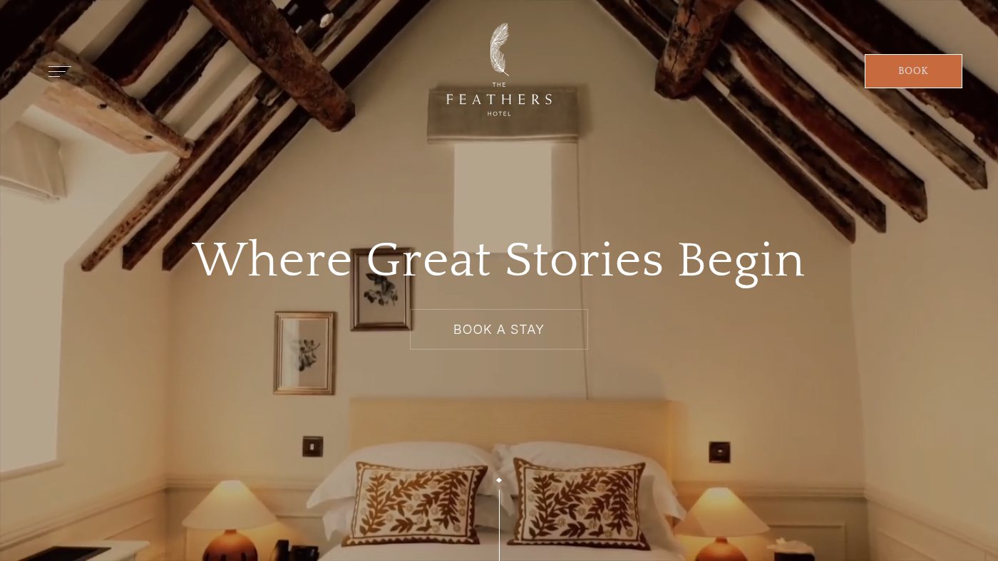 The home page of feathers.co.uk