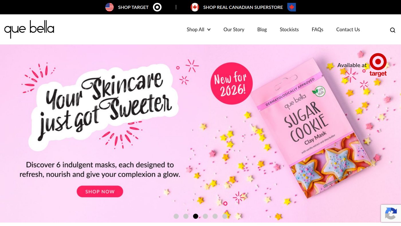 The home page of quebellabeauty.com
