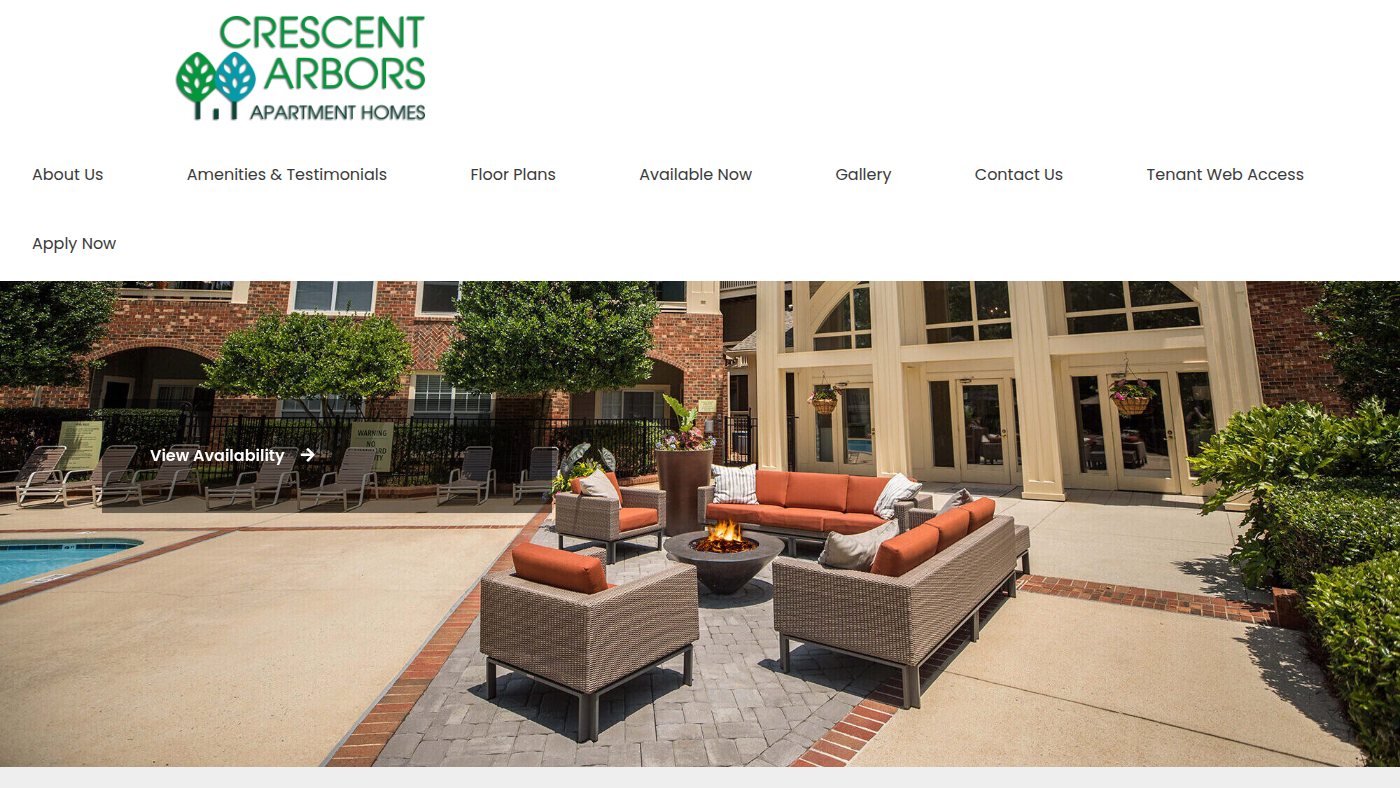 The home page of crescentarbors.com