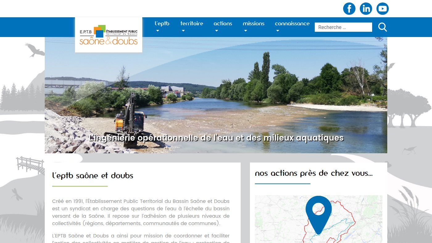 The home page of eptb-saone-doubs.fr