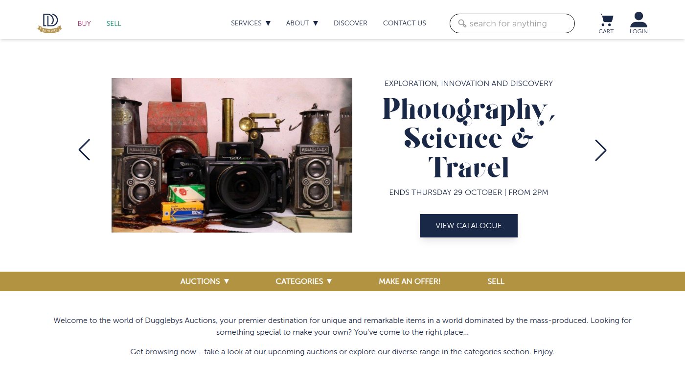 The home page of davidduggleby.com