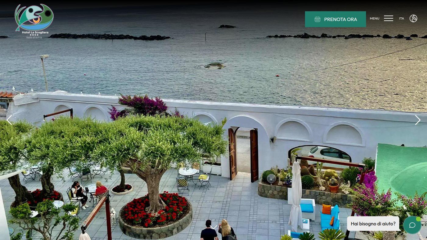 The home page of hotellascogliera.it