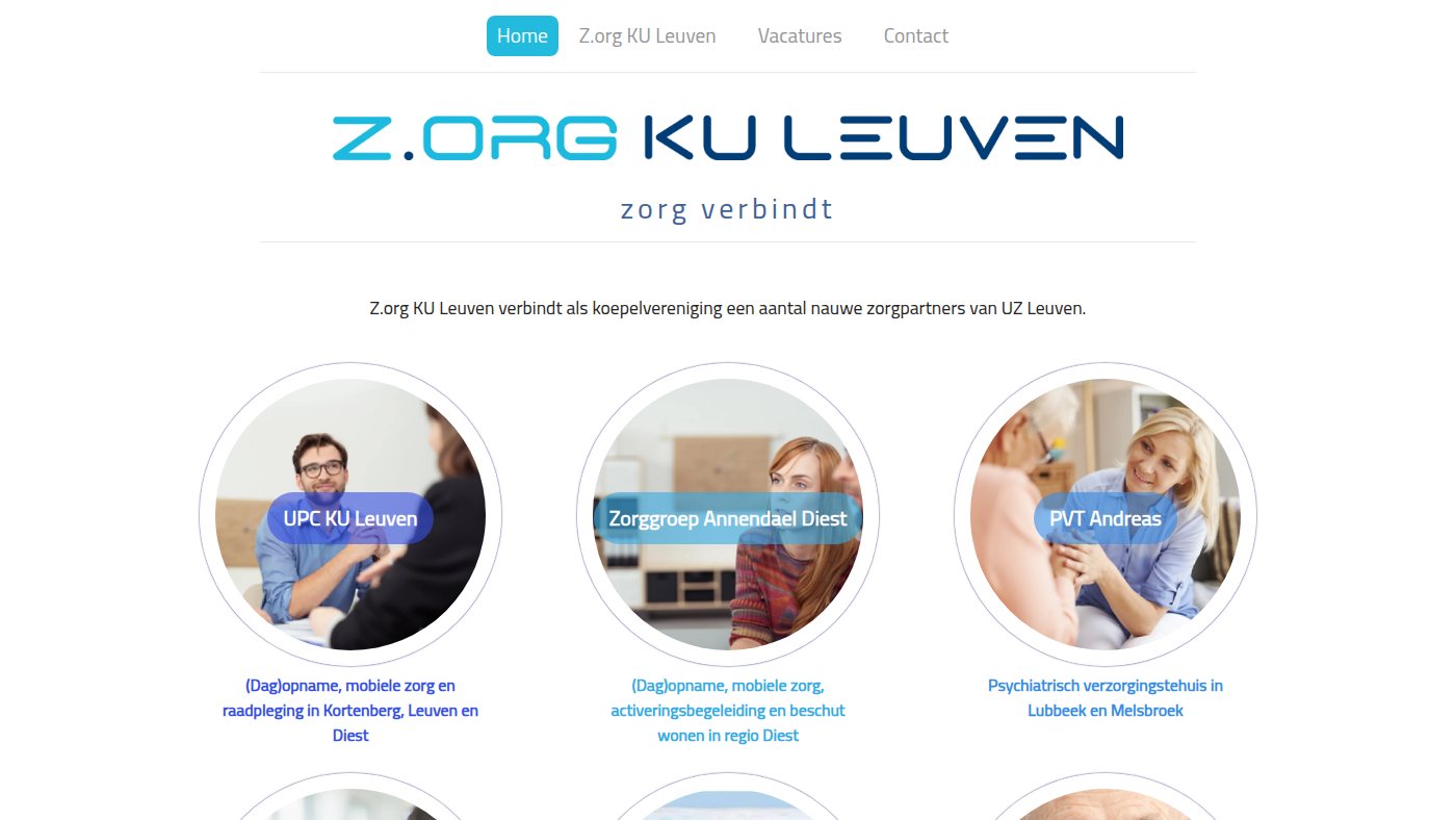 The home page of zorgkuleuven.be