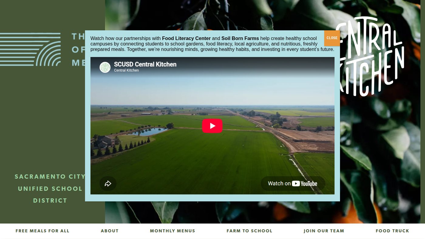 The home page of thecentralkitchen.org