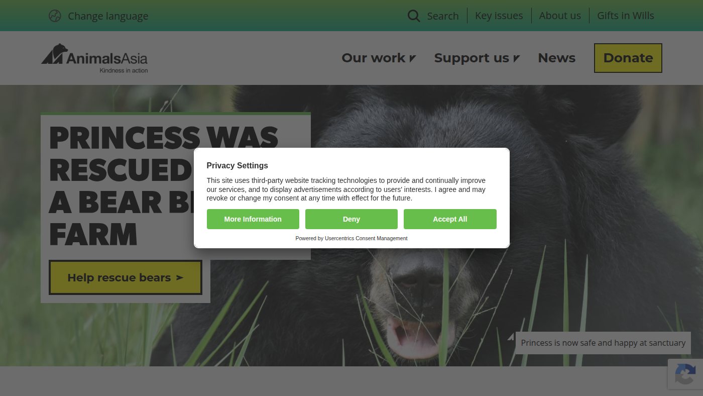 The home page of animalsasia.org