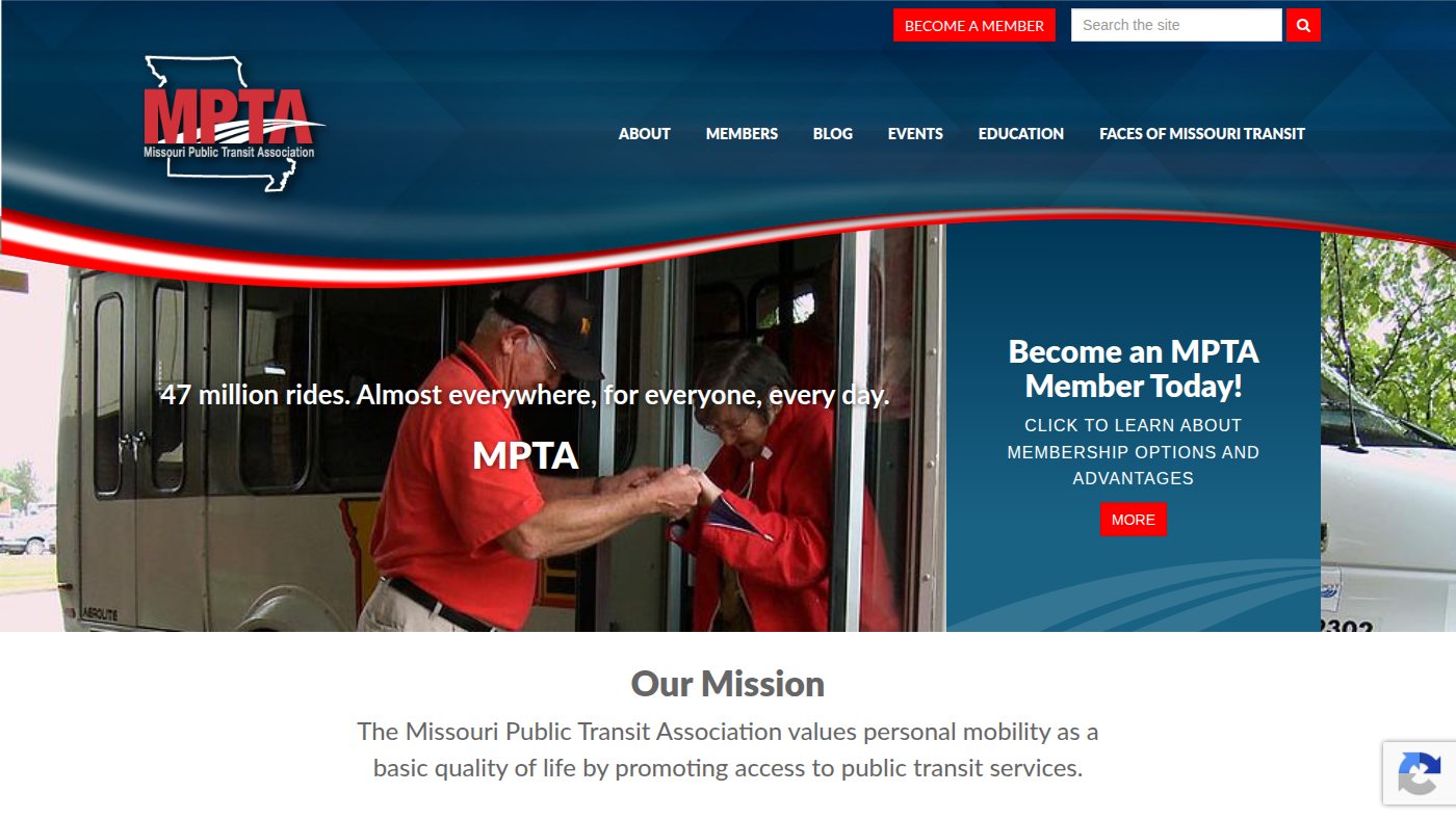 The home page of mopublictransit.org
