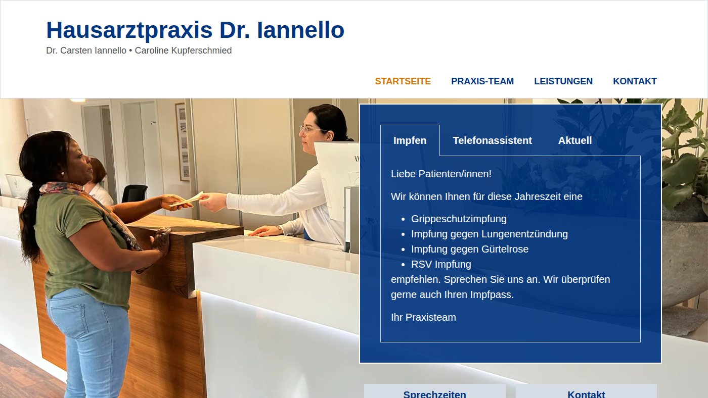 The home page of praxis-iannello.de